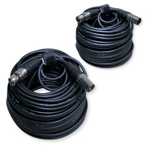 2x PD Connex CX100-25 3-Pin XLR DMX Lighting Cable – Male/Female 25m