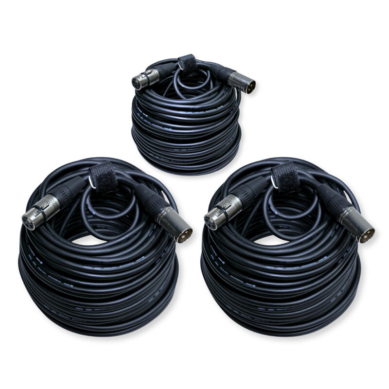 3x PD Connex CX100-25 3-Pin XLR DMX Lighting Cable – Male/Female 25m 3x PD Connex CX100-25 3-Pin XLR DMX Lighting Cable – Male/Female 25m