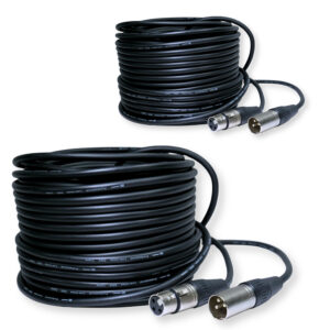 2x PD Connex CX100-30 3-Pin XLR DMX Lighting Cable – Male/Female 30m
