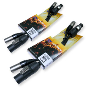 4x PD Connex CX06-15 Combi Locking Power and 3-Pin DMX Cable – 15m