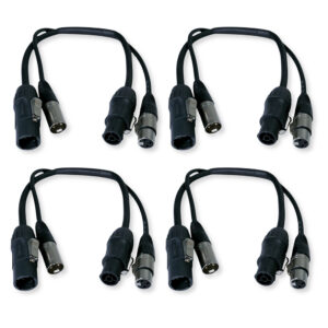 PD Connex CX07-2 Combi Locking Power TR and 3-Pin DMX Cable – 2m