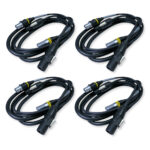 4x PD Connex CX07-2 Combi Locking Power TR and 3-Pin DMX Cable – 2m
