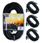 4x PD Connex CX07-15 Combi Locking Power TR and 3-Pin DMX Cable – 15m