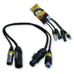 2x PD Connex CX13-0.50 Combi TR Power and 5-Pin DMX Cable – 0.5m
