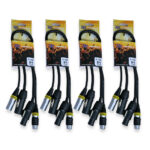 4x PD Connex CX13-0.50 Combi TR Power and 5-Pin DMX Cable – 0.5m