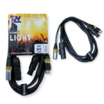 2x PD Connex CX13-2 Combi Locking Power TR and 5-Pin DMX Cable – 2m