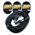 4x PD Connex CX13-10 Combi Locking Power TR and 5-Pin DMX Cable – 10m