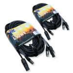 2x PD Connex CX13-15 Combi Locking Power TR and 5-Pin DMX Cable – 15m