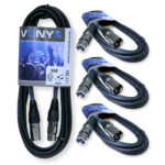 4x PD Connex CX350-3 AES Digital Audio & DMX XLR Cable  – 110-Ohm 3m