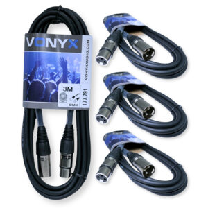 2x PD Connex CX350-3 AES Digital Audio & DMX XLR Cable  – 110-Ohm 3m