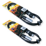 2x PD Connex CX104-1 Outdoor IP65 3-Pin DMX Lighting Cable – 1.5m