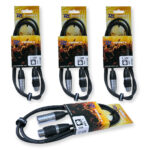 4x PD Connex CX104-1 Outdoor IP65 3-Pin DMX Lighting Cable – 1.5m