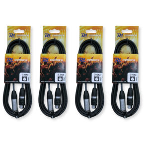 2x PD Connex CX104-3 Outdooor IP65 3-Pin DMX Lighting Cable – 3m