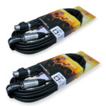 2x PD Connex CX104-6 Outdooor IP65 3-Pin DMX Lighting Cable – 6m
