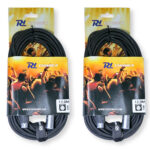 2x PD Connex CX104-12 Outdooor IP65 3-Pin DMX Lighting Cable – 12m