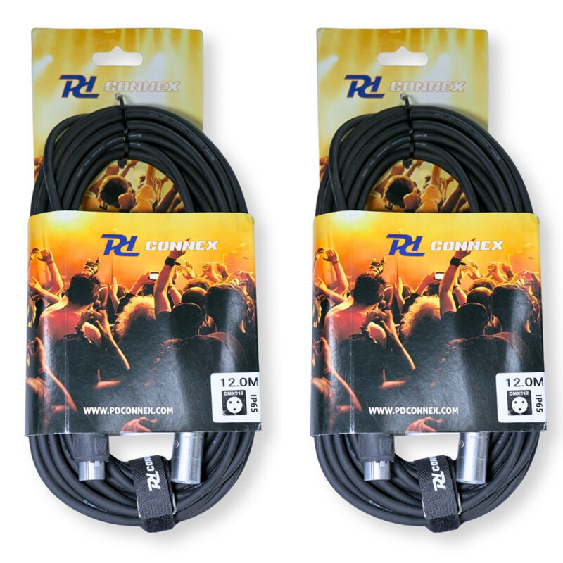 2x PD Connex CX104-12 Outdooor IP65 3-Pin DMX Lighting Cable – 12m 2x PD Connex CX104-12 Outdooor IP65 3-Pin DMX Lighting Cable – 12m
