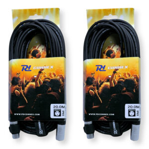 4x PD Connex CX104-20 Outdooor IP65 3-Pin DMX Lighting Cable – 20m