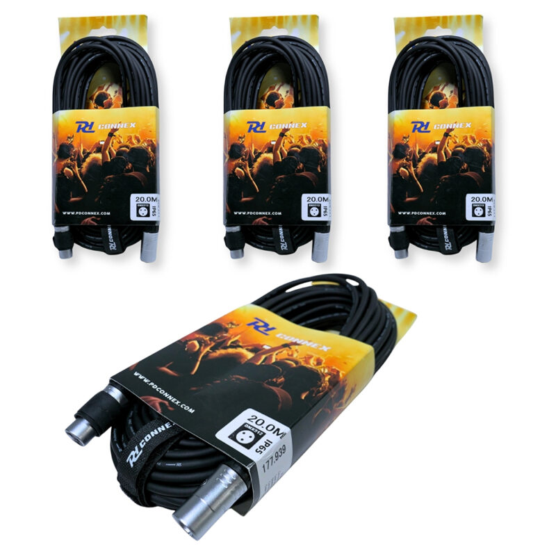 4x PD Connex CX104-20 Outdooor IP65 3-Pin DMX Lighting Cable – 20m 4x PD Connex CX104-20 Outdooor IP65 3-Pin DMX Lighting Cable – 20m