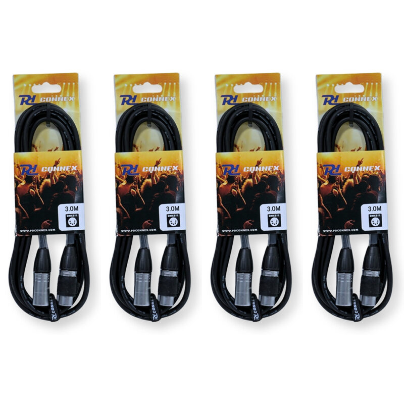4x PD Connex CX109-3 Outdooor IP65 5-Pin DMX Lighting Cable – 3m 4x PD Connex CX109-3 Outdooor IP65 5-Pin DMX Lighting Cable – 3m