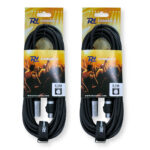 2x PD Connex CX109-6 Outdooor IP65 5-Pin DMX Lighting Cable – 6m