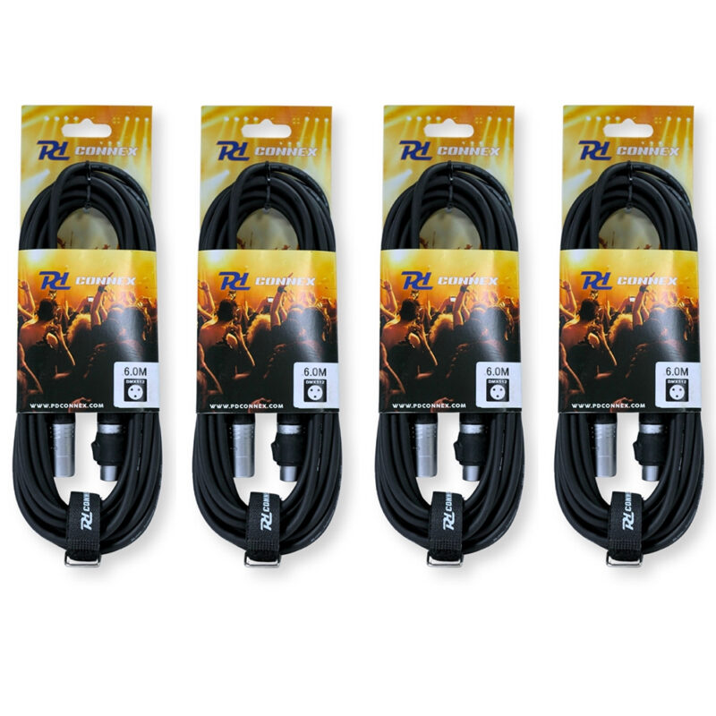 4x PD Connex CX109-6 Outdooor IP65 5-Pin DMX Lighting Cable – 6m 4x PD Connex CX109-6 Outdooor IP65 5-Pin DMX Lighting Cable – 6m