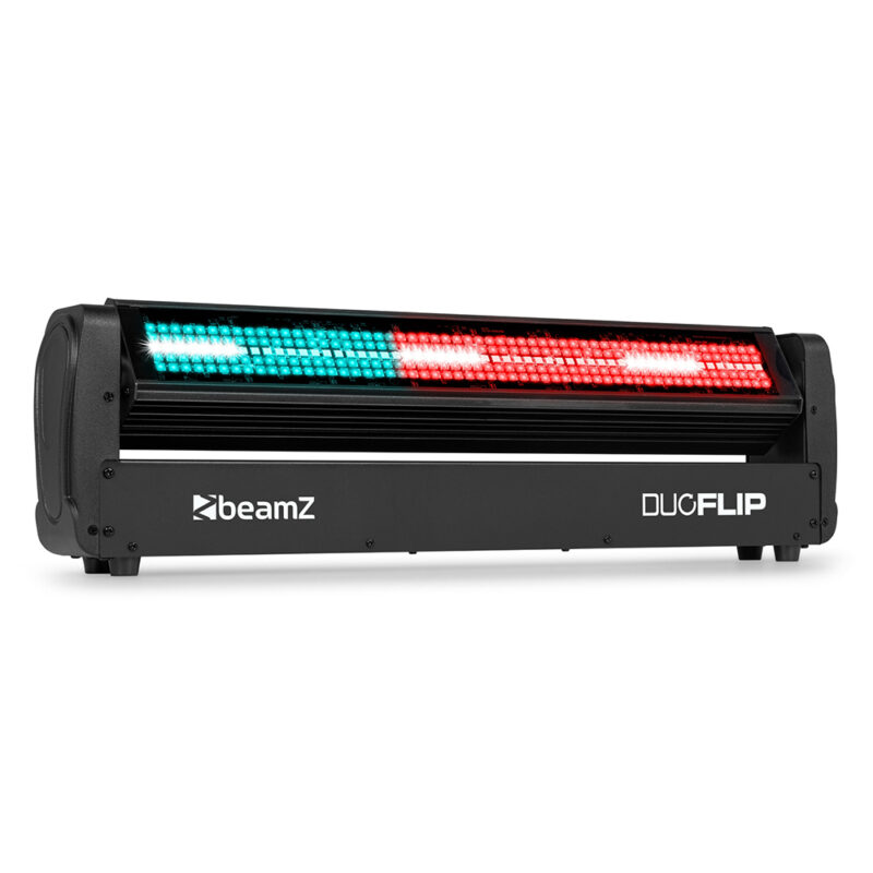 2x BeamZ DuoFlip Dual Sided Moving Light Bars – Strobe Blinder & Wash