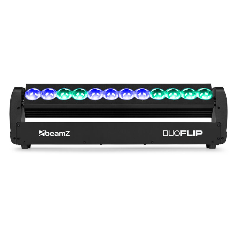 2x BeamZ DuoFlip Dual Sided Moving Light Bars – Strobe Blinder & Wash