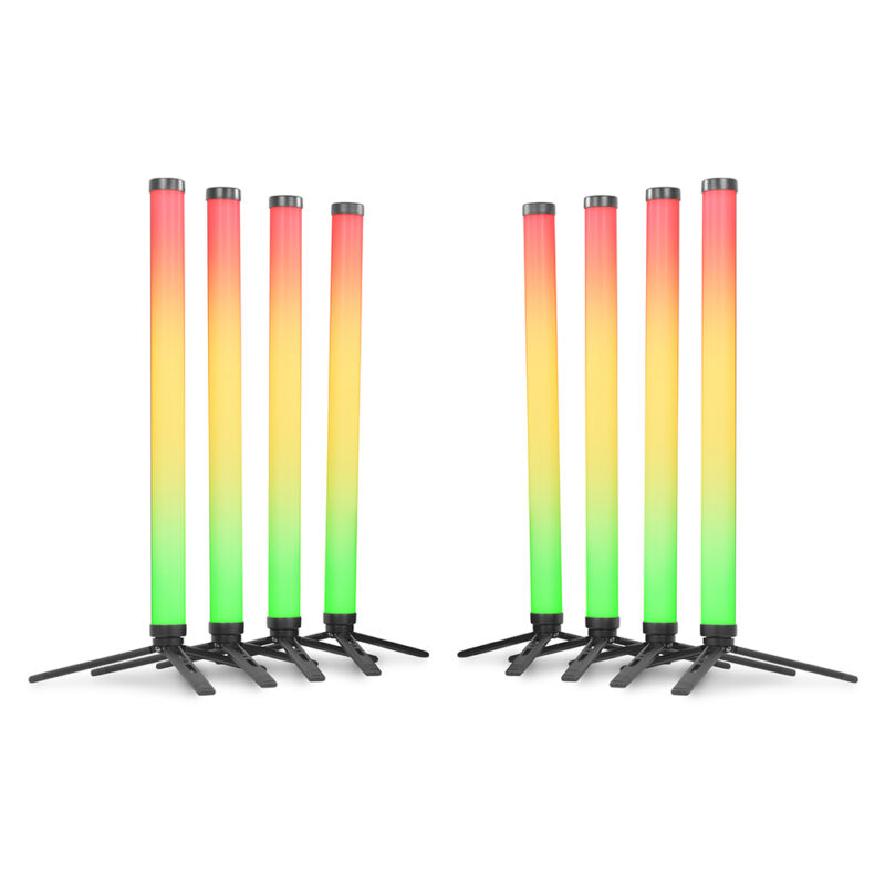 BeamZ Pro Hera S 0.5m LED Tube Light Set of 8 with Case