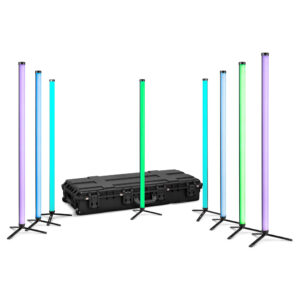 BeamZ Pro Hera M 1.0m LED Tube Light Set of 8 with Case