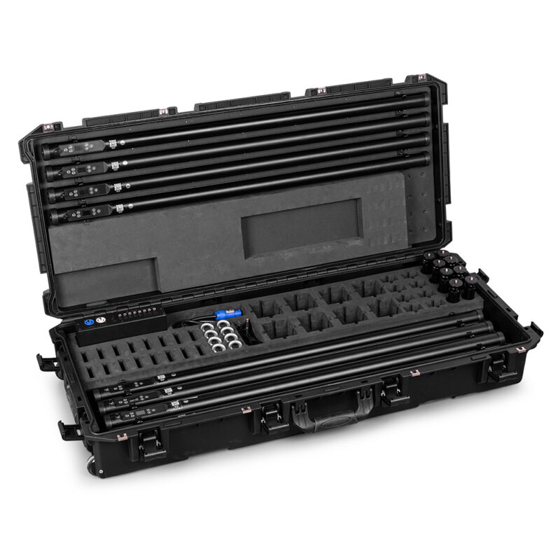 BeamZ Pro Hera M 1.0m LED Tube Light Set of 8 with Case