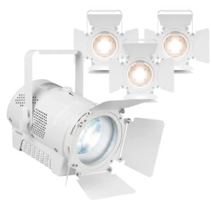 2x BeamZ Pro BTK050Z-3 WH Mini Fresnel Spot Light with DMX – White